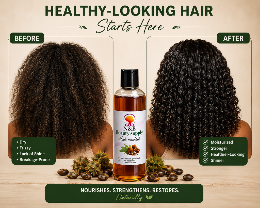 Premium Natural Castor Oil for Hair & Skin – 8 oz